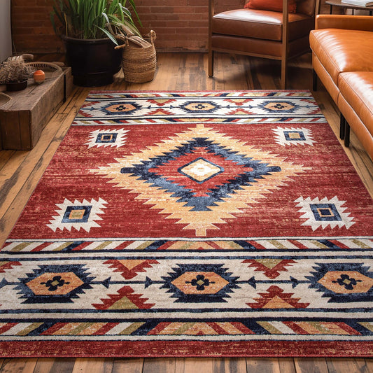 Tapis tribal du sud-ouest de Tulsa Lea bien tissé