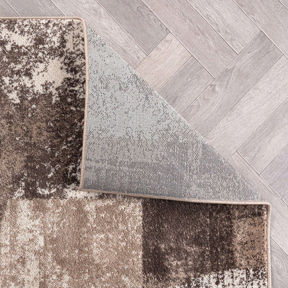 Tapis circulaire abstrait en polypropylène fabriqué à la machine, de la World Rug Gallery