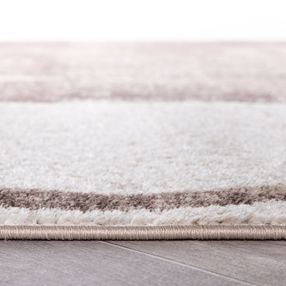 Tapis circulaire abstrait en polypropylène fabriqué à la machine, de la World Rug Gallery