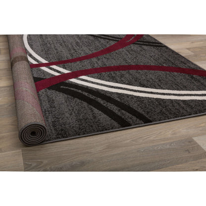 Tapis contemporain à motifs abstraits de cercles de la World Rug Gallery