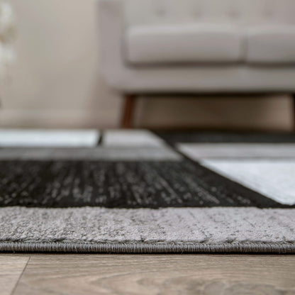 Tapis contemporain moderne à blocs de couleurs en boîte de la World Rug Gallery