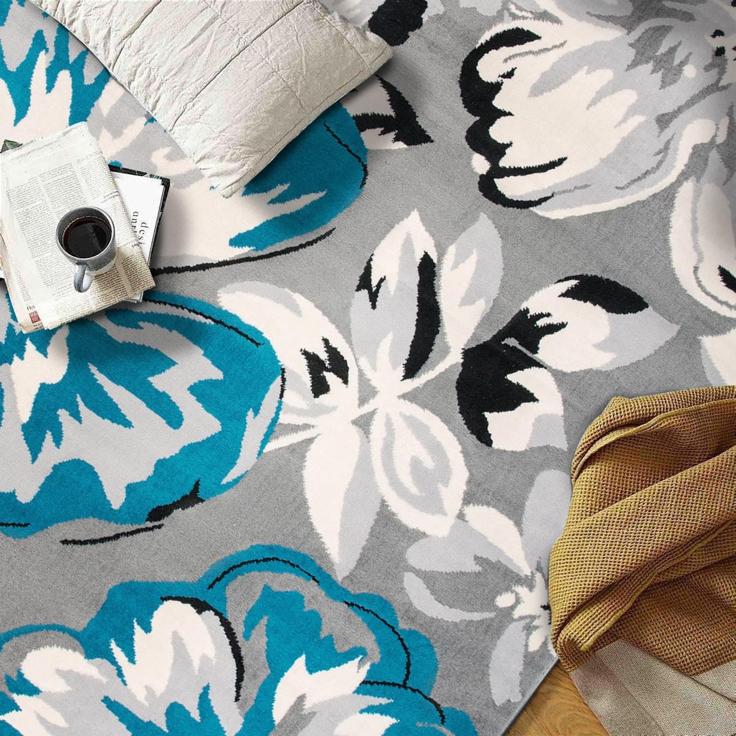 Tapis à motif floral moderne World Rug Gallery