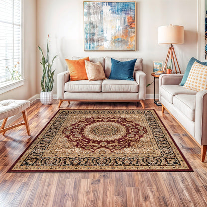 Tapis médaillon oriental traditionnel de la World Rug Gallery