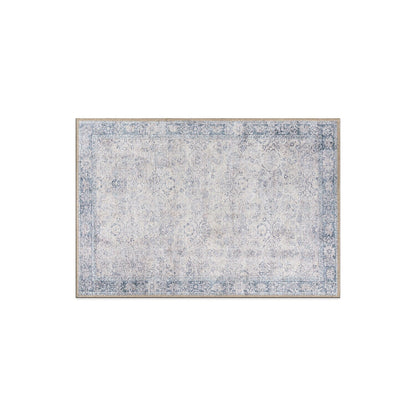 Tapis de transition World Rug Gallery, style vintage, antidérapant, lavable en machine, avec bordures