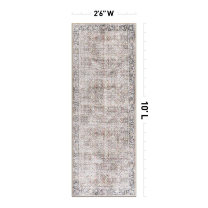 Tapis antidérapant lavable en machine, style vintage, World Rug Gallery