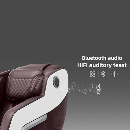 Fauteuil inclinable de massage à gravité zéro avec massage complet du corps, chauffage et audio Bluetooth intégré