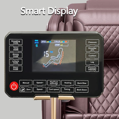 Fauteuil inclinable de massage à gravité zéro avec massage complet du corps, chauffage et audio Bluetooth intégré