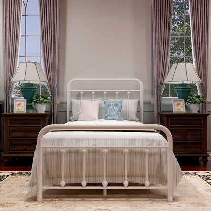 Cadre de lit plateforme en métal vintage simple Alazyhome, montage facile